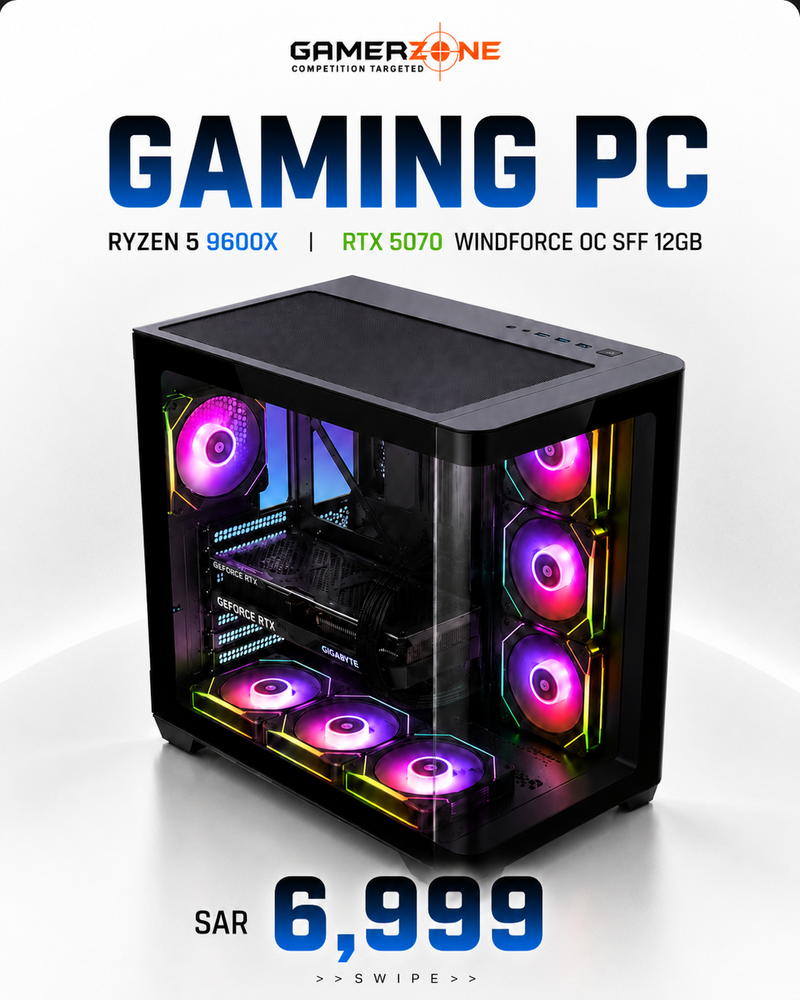 Performance Gaming PC | AMD Ryzen 5 9600X | RTX 5070 12GB