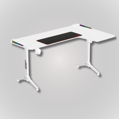 TWISTED MINDS WARRIOR L SHAPED GAMING DESK RGB RIGHT WHITE