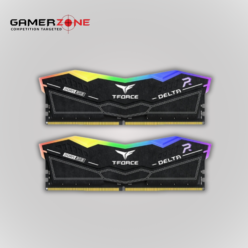 رام T-FORCE DELTA RGB DDR5 أسود سعة 16 جيجابايت (2×8) بسرعة 5600 ميجاهرتز CL40