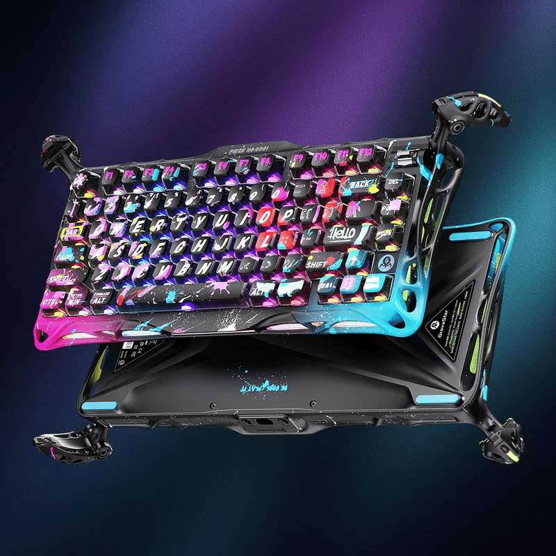 GRAVASTAR MERCURY V75 PRO 75% HE MAGNETIC SWITCH GAMING KEYBOARD NEON GRAFFITI
