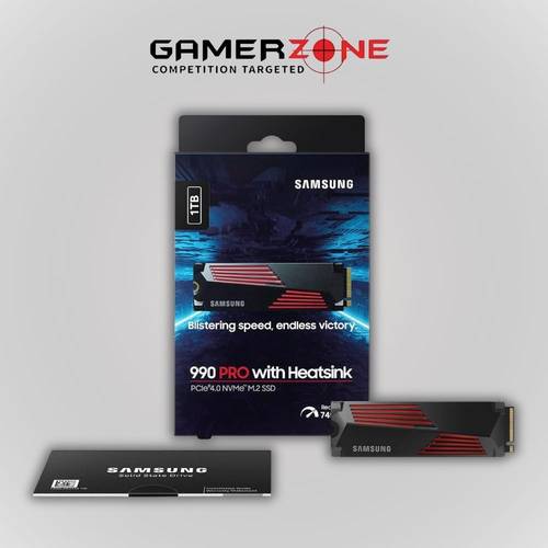 SAMSUNG SSD 990 PRO WITH HEATSINK 1TB NVME M.2 PCIE4.0