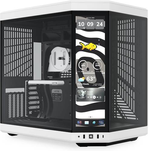HYTE Y70 TOUCH INFINITE 14.9” PC Case – Panda Edition (White/Black)