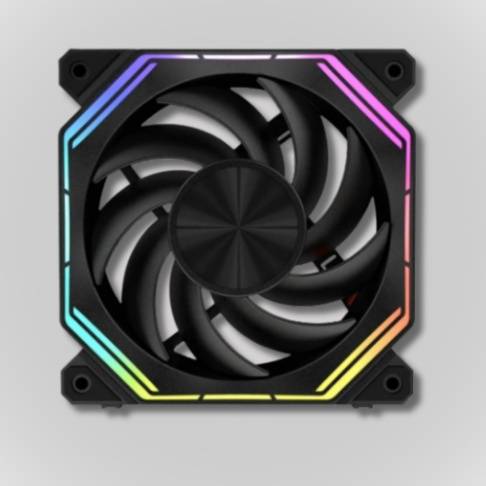 مراوح DARKFLASH INF34 RGB 120 مم – مجموعة 3 مراوح (أسود)