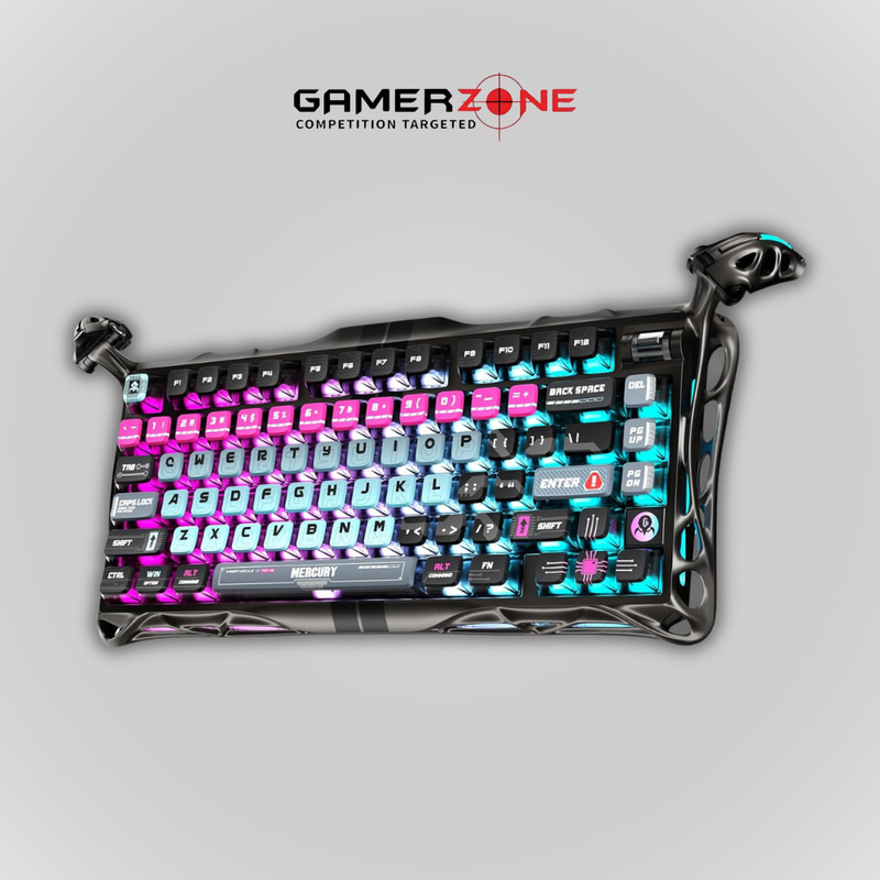 GRAVASTAR MERCURY V75 PRO 75% HE MAGNETIC SWITCH GAMING KEYBOARD CYBERPUNK