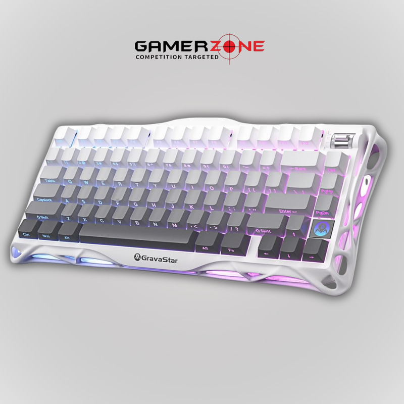 GRAVASTAR MERCURY K1 75% WIRELESS KEYBOARD GRADIENT WHITE