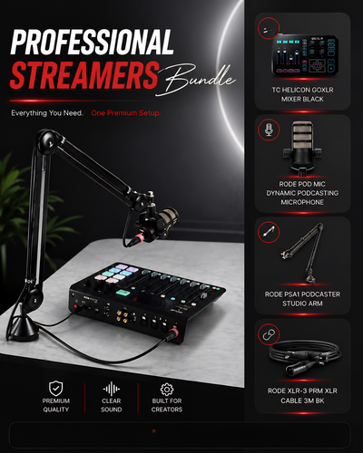 Professional Streamers Bundle – GOXLR Mixer, RODE PodMic & Studio Arm | GamerZone Saudi Arabia