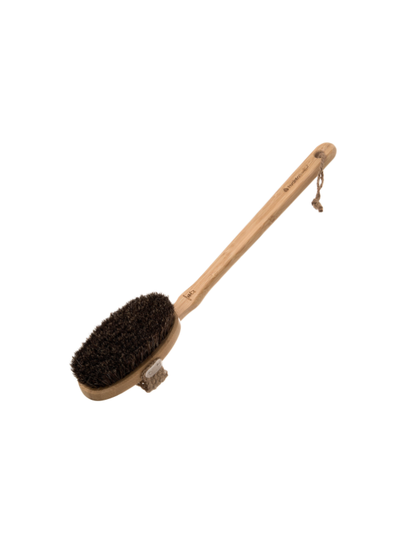 Bamboo Bath Brush w/ Mane & Cactus Bristle FSC Beechwood