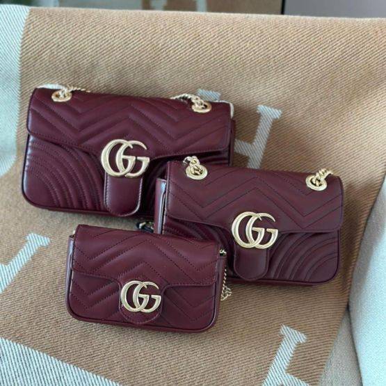 شنطة قوتشي برغندي GG ماستر كواليتي