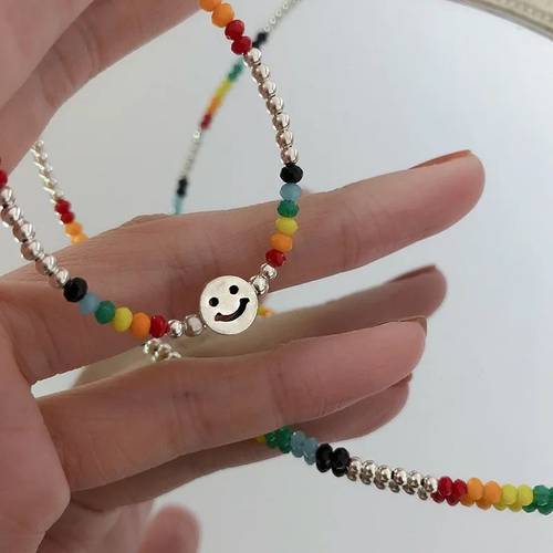 قلادة سمايل (فضه925)