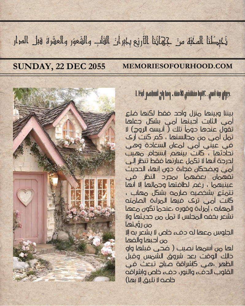في حينا القديم حيث ذكريات أمي وحب جيراننا