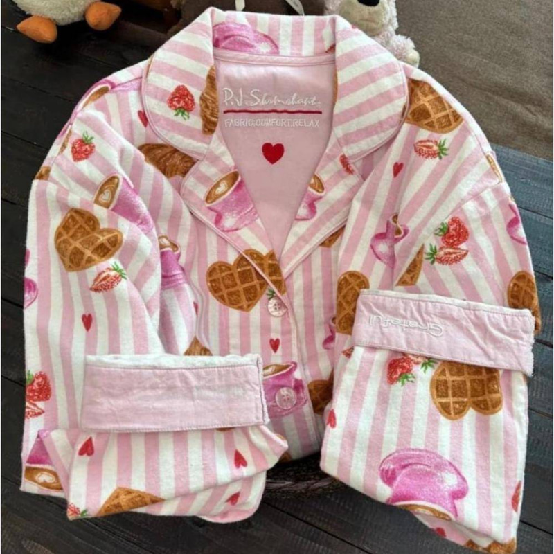 بجامة Pink Cozy Waffle