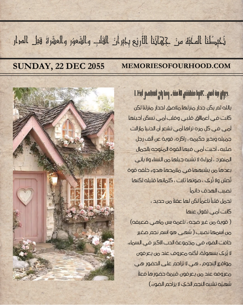 في حينا القديم حيث ذكريات أمي وحب جيراننا