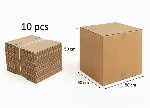 كرتون 50x50x50سم عدد (10 -5طبقات)