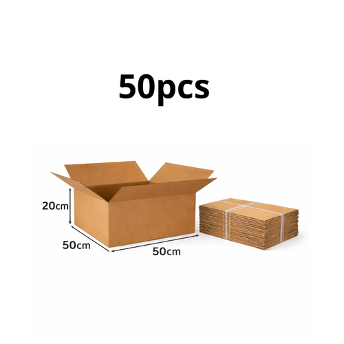 كرتون بني مقاس 50×50×20 سم –  خمسون كرتون