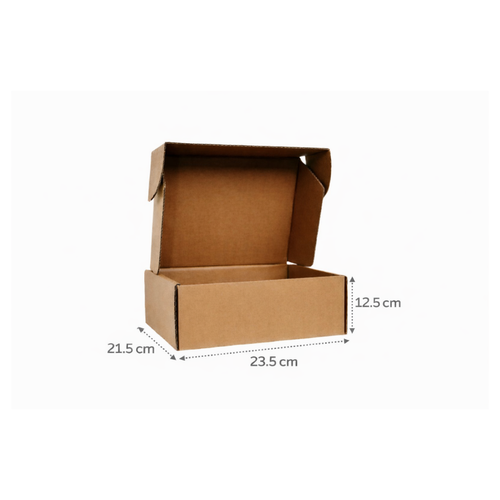 كرتون متجر بغطاء بني 23.5x21.5x12.5 سم