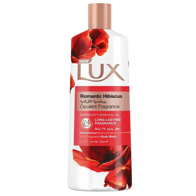لوكس غسول جسم عطري رومانسية الكركديه - 500 مل