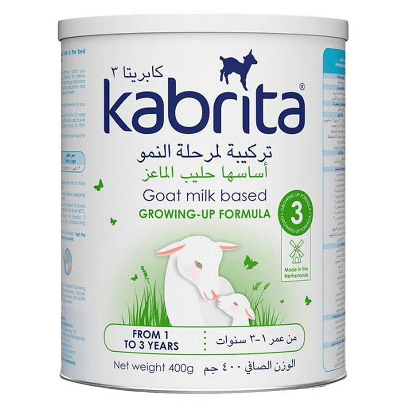  كابريتا تركيبة لمرحلة النمو على أساسها حليب الماعز للمرحلة رقم (3) من 1 الي 3 سنوات - 400 جرام