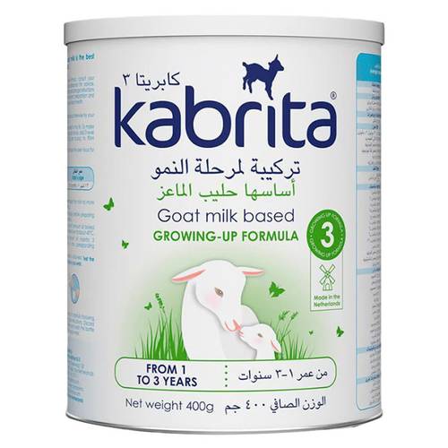  كابريتا تركيبة لمرحلة النمو على أساسها حليب الماعز للمرحلة رقم (3) من 1 الي 3 سنوات - 400 جرام