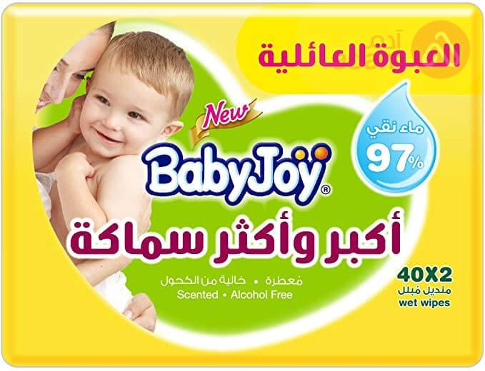 بيبي جوي مناديل مبللة سميكة معطرة 2*40 منديل