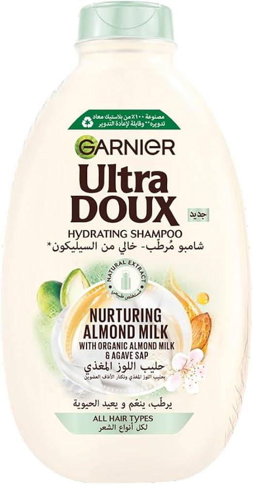 غارنييه شامبو الترا دوكس مرطب بحليب اللوز المغذي - 600 مل