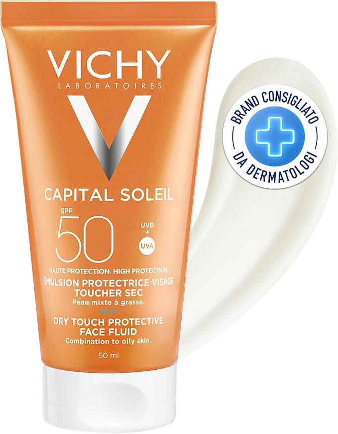 كابيتال سوليل بي بي ملون دراي تاتش مستحلب SPF 50 من فيشي - 50 مل