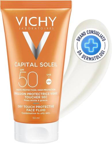كابيتال سوليل بي بي ملون دراي تاتش مستحلب SPF 50 من فيشي - 50 مل