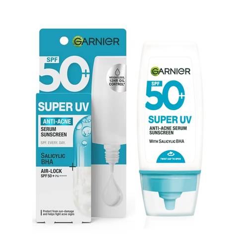 غارنييه سيروم واقي شمس سوبر يو في معا spf50+ للبشرة المعرضة للحبوب - 30 مل