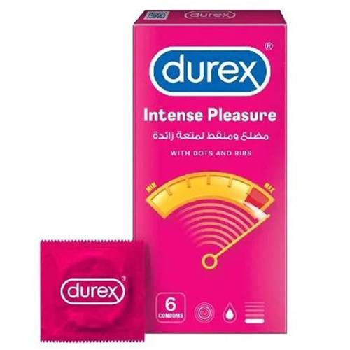 ديوركس واقي ذكري مضلع منقط لمتعة زائدة - 6 حبات