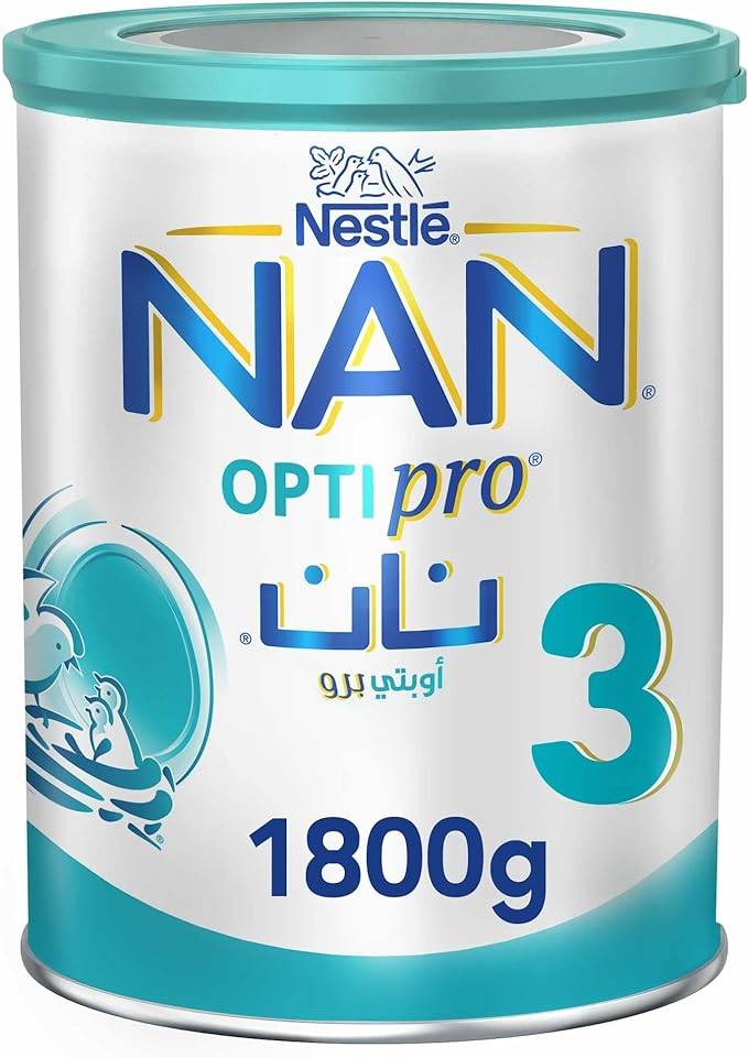 نان اوبتي برو حليب نستله رقم (3) من 1 الي 3 سنوات - 1800 جرام
