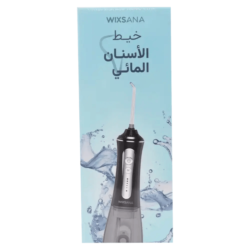 خيط اسنان مائي ويكسانا بـ 6 رؤوس 300 مل - أسود