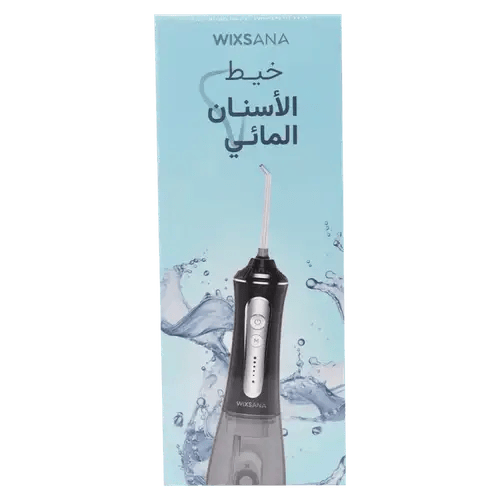 خيط اسنان مائي ويكسانا بـ 6 رؤوس 300 مل - أسود