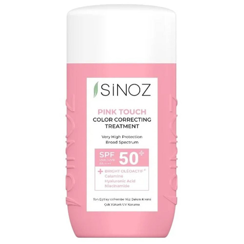 سينوز كريم مصحح لون البشرة الوردي +SPF50 والحماية من الشمس - 50 مل 