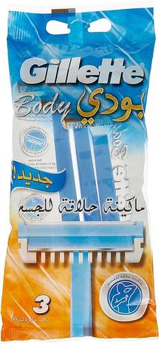جيليت ماكينة حلاقة للجسم 3 حبات