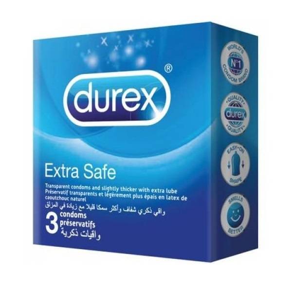 إكسترا سيف مجموعة واقيات ذكرية مكونة من 3 قطع