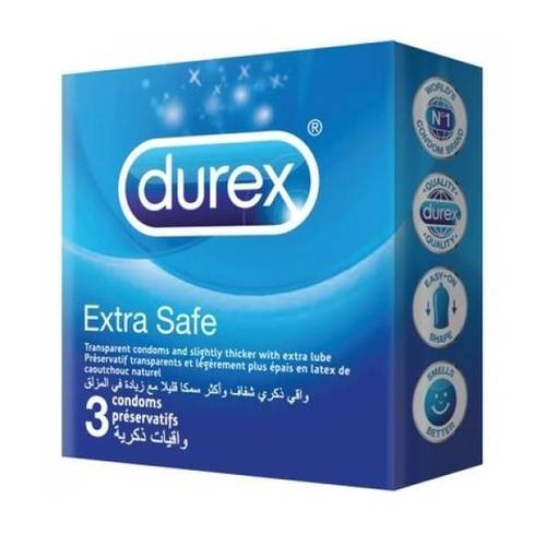 إكسترا سيف مجموعة واقيات ذكرية مكونة من 3 قطع