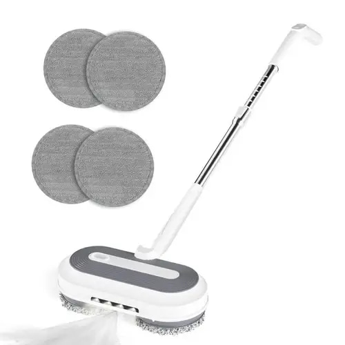 ممسحة كهربائية لاسلكية دوارة مع بخاخ ماء ومصابيح LED امامية من Denx