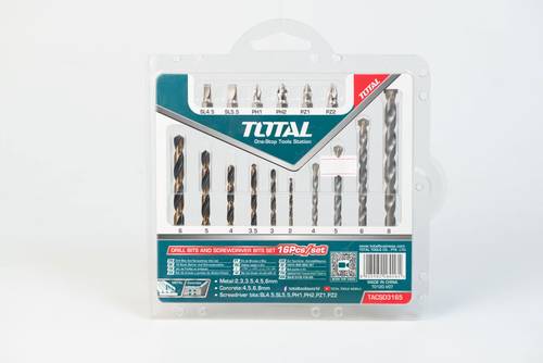 طقم ريش مشكل + رؤوس مفك + مفك  TOTAL