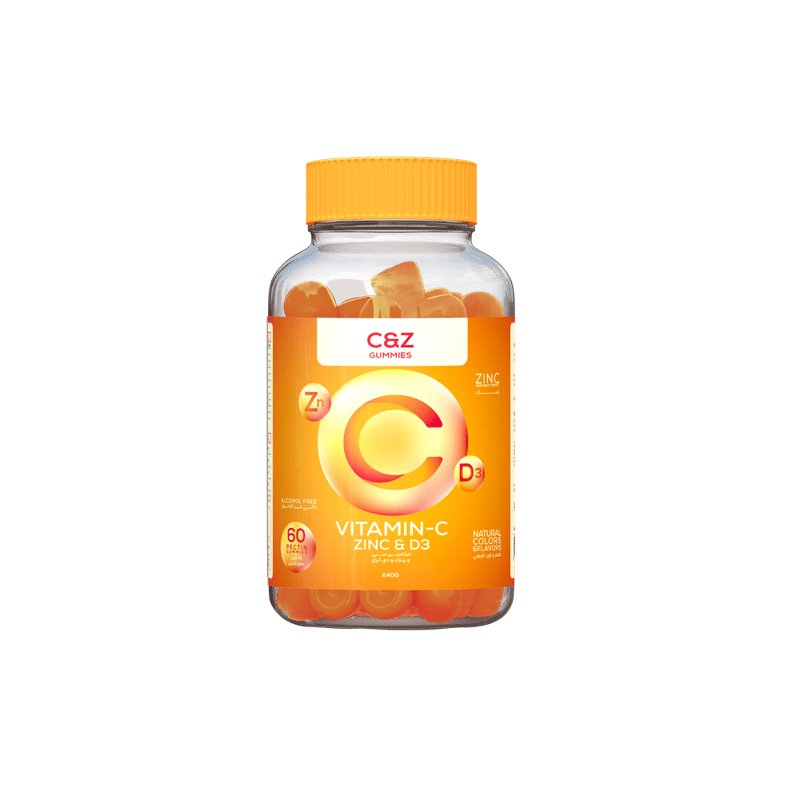 Lujeera, C&Z Zinc Gummies, Vitamin C, Zinc & D3 - 60 Gummy