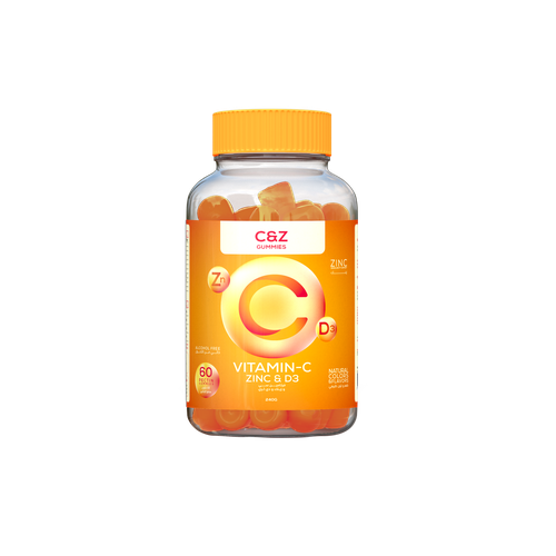 Lujeera, C&Z Zinc Gummies, Vitamin C, Zinc & D3 - 60 Gummy
