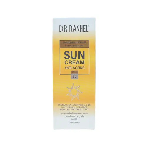 واقي من اشعة الشمس SPF 90 كريم مبيض ومقاوم للشيخوخة  من دكتور راشيل 60 غرام