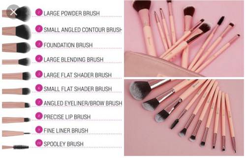 فرش المكياج BH cosmetics الأصلية 11 فرشاة مع حقيبة 