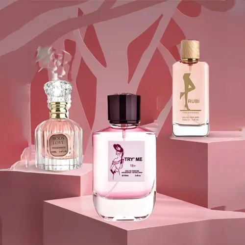 مجموعة عطور العرايس الفرمونية -بوس ليبس -  روبي برستيج - تراي مي للنساء