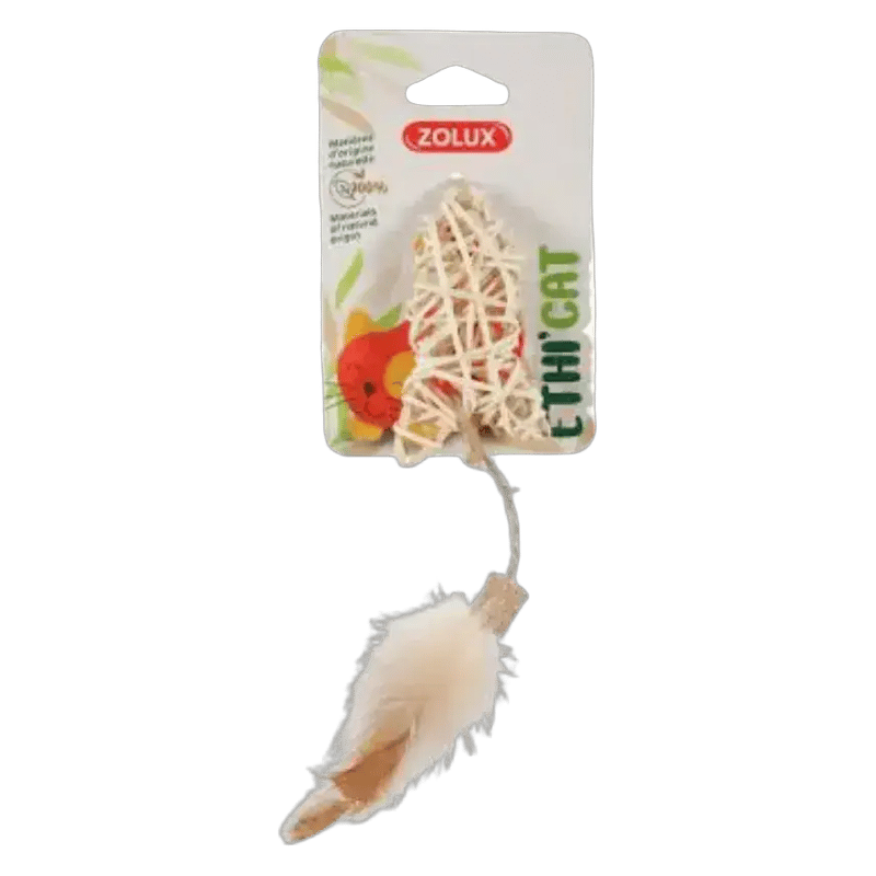 Zolux Ethicat Cat Toy Rattan Fish Toy