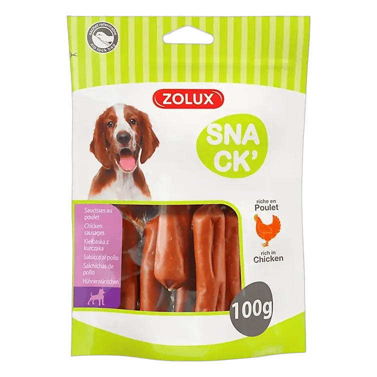 Zolux Snack CHICKEN SAUSAGES for Dogs 100g