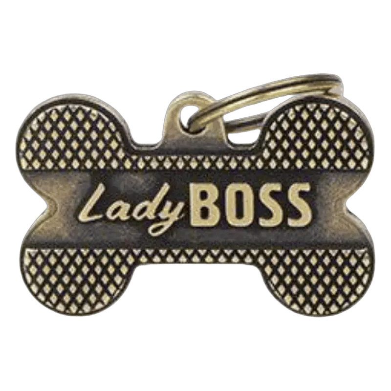 MF Tags L BONE BRONX LADY BOSS ENGLISH BRASS