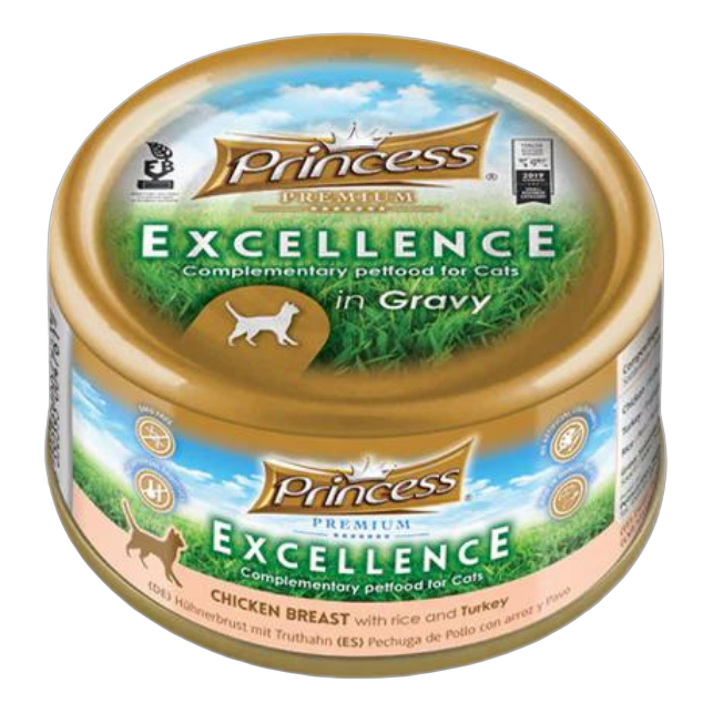 Princess Premium Excellence can Chicken Breast with Rice &Turkey 70g