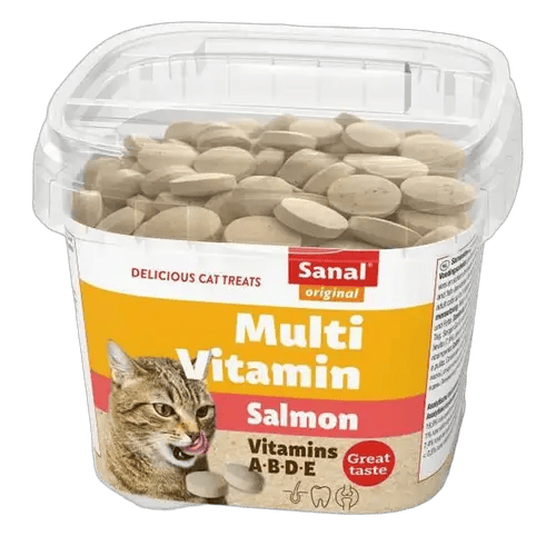 سنال اقراص متعدد الفيتامينات بالسلمون للقطط 100غ