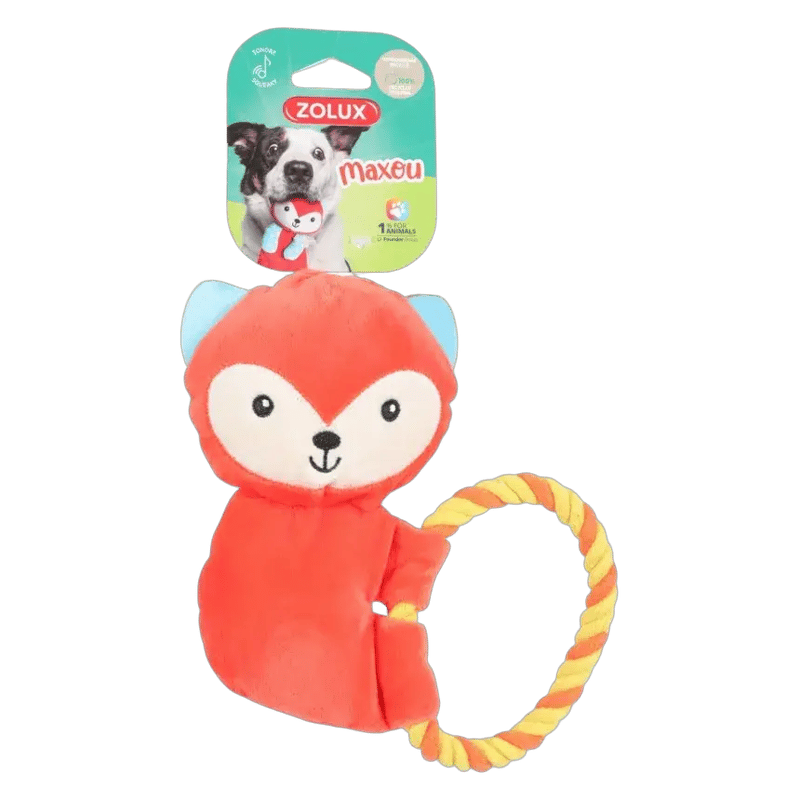 Zolux Maxou Plush Toy Rope Orange Toy