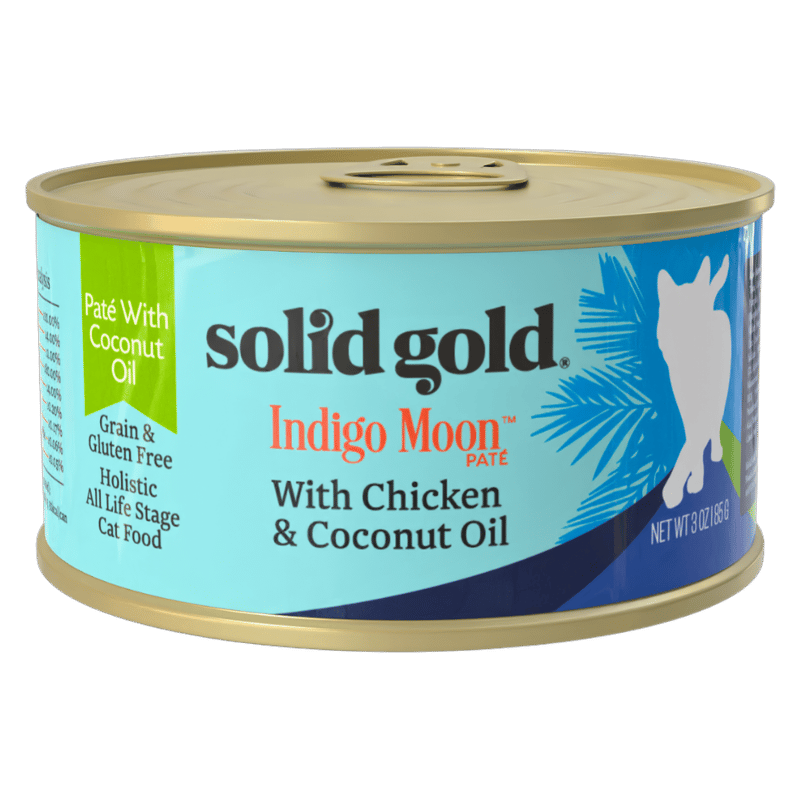 Solid Gold Indigo Moon Cat Wet Food Checkin & Coconut Oil 85g