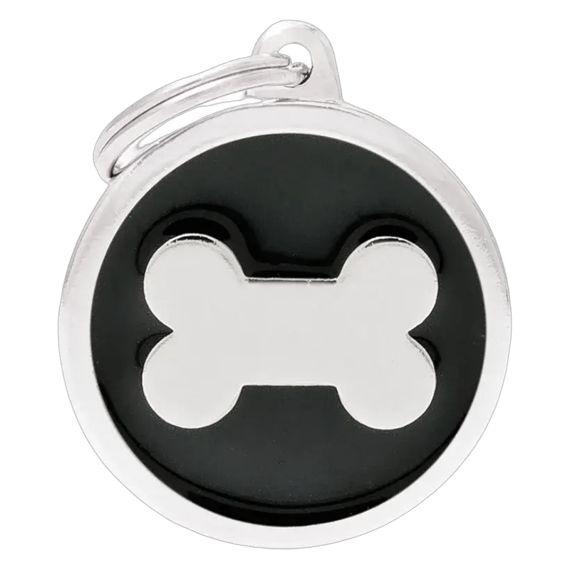 MF Tags BLACK BIG CIRCLE BONE